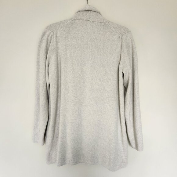 J. Crew Factory Chelsea Sweater Blazer 100% Cotton Light Grey Size Medium - Picture 7 of 7